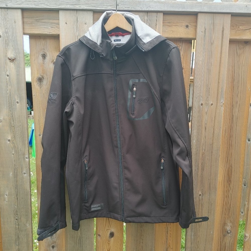 POINT ZERO Gold Edition Men's Shell Jacket Size Large Black